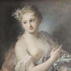 Jeune fille tenant une couronne de laurier - Rosalba Carriera