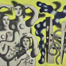Composition aux trois figures - François Léger, femmes sur fond jaune