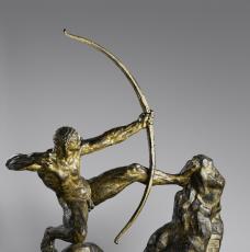 Antoine Bourdelle (1861-1929), Héraklès tue les oiseaux du lac Stymphale (Héraklès archer). 1923, sculpture (bronze doré), 248 × 247 × 123 cm. Paris, musée d’Orsay (RF 3174)
