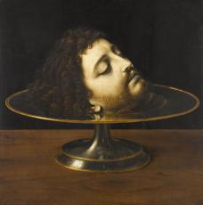 Tête de saint Jean-Baptiste - Andrea Solario - huile sur bois - musée du Louvre