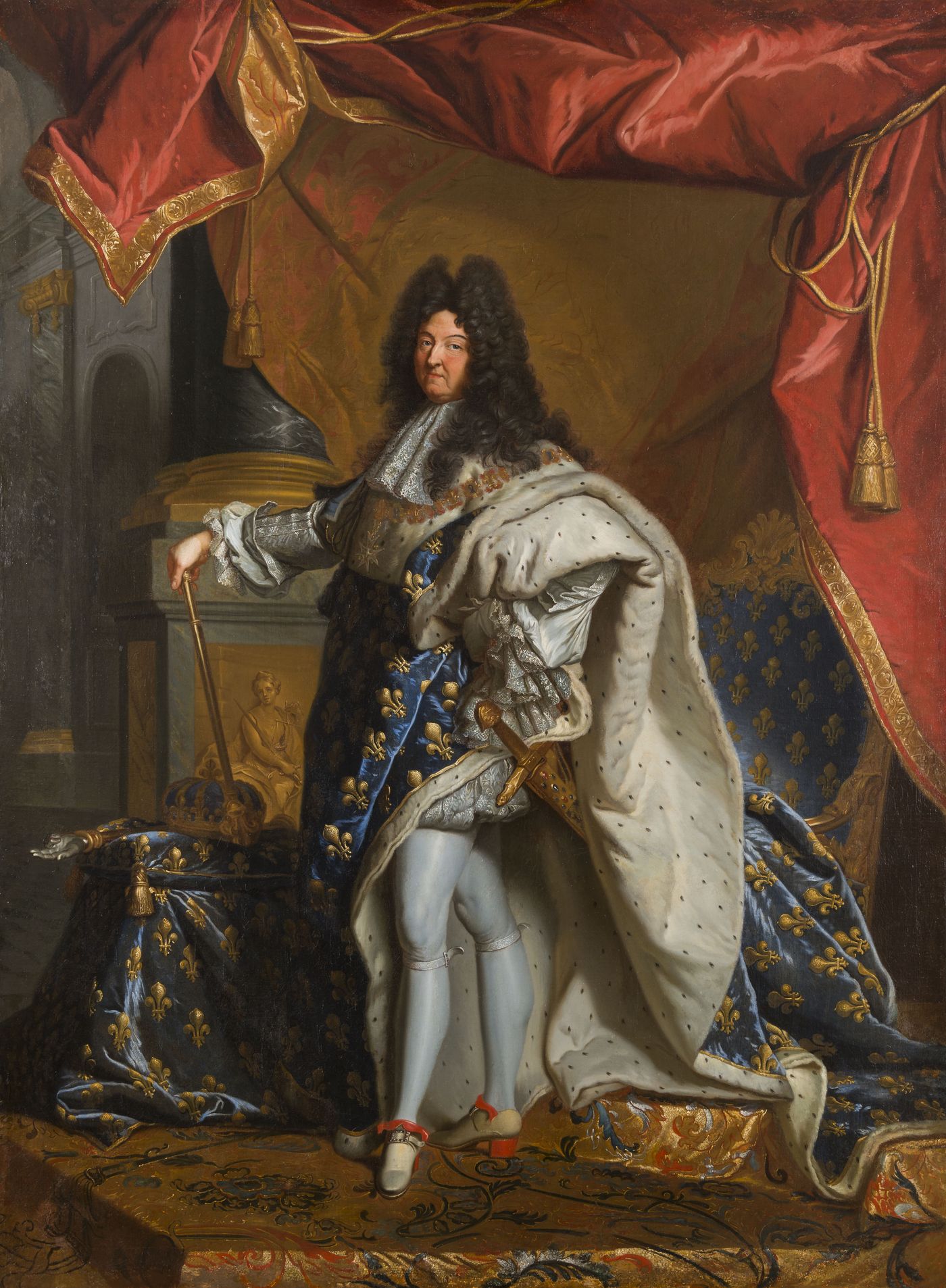 Portrait en pied de Louis XIV âgé de 63 ans en grand costume royal Portrait en pied de Louis XIV âgé de 63 ans en grand costume royal