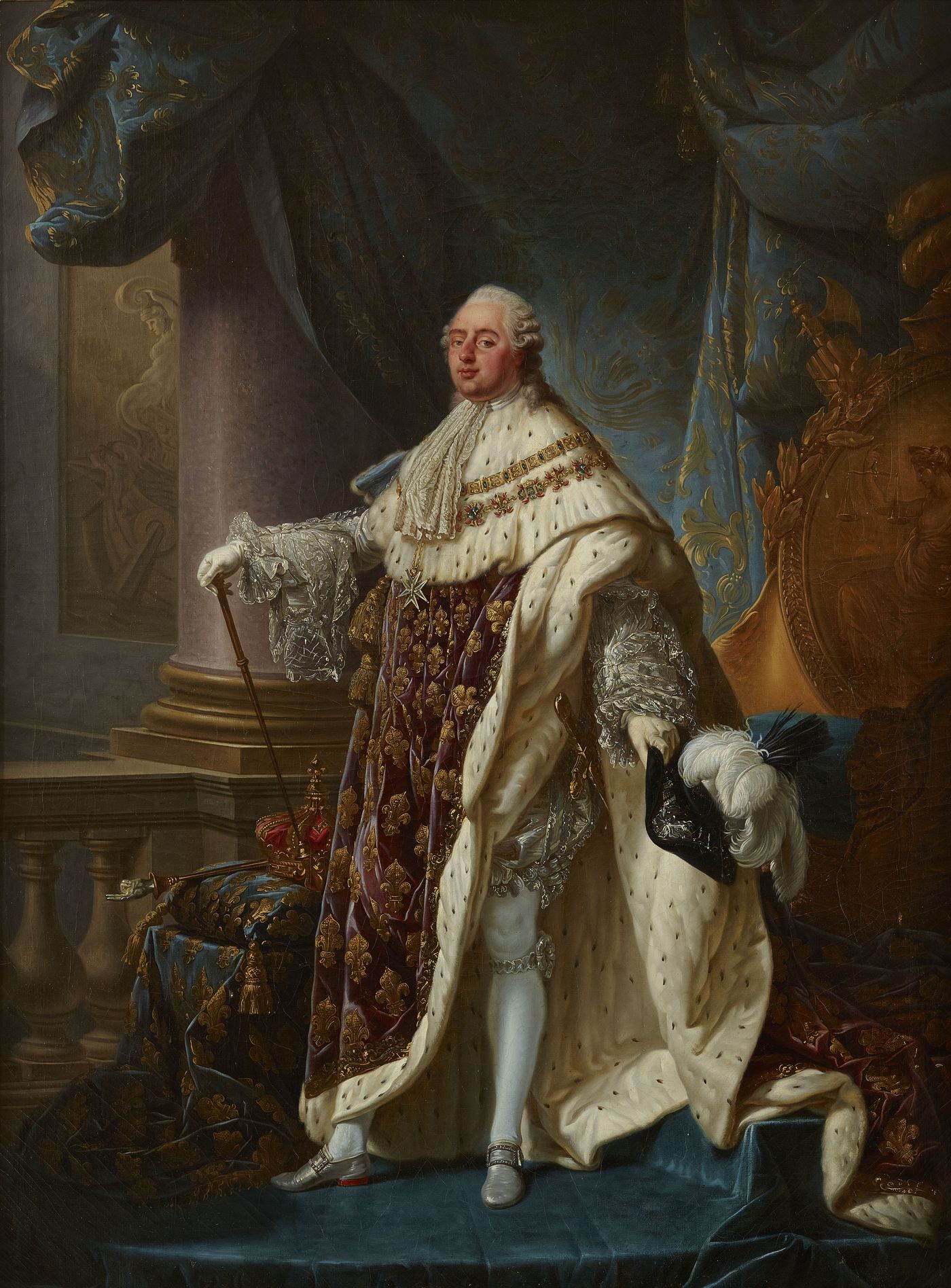 Louis XVI, roi de France et de Navarre, revêtu du grand costume royal en 1779 Louis XVI, roi de France et de Navarre, revêtu du grand costume royal en 1779