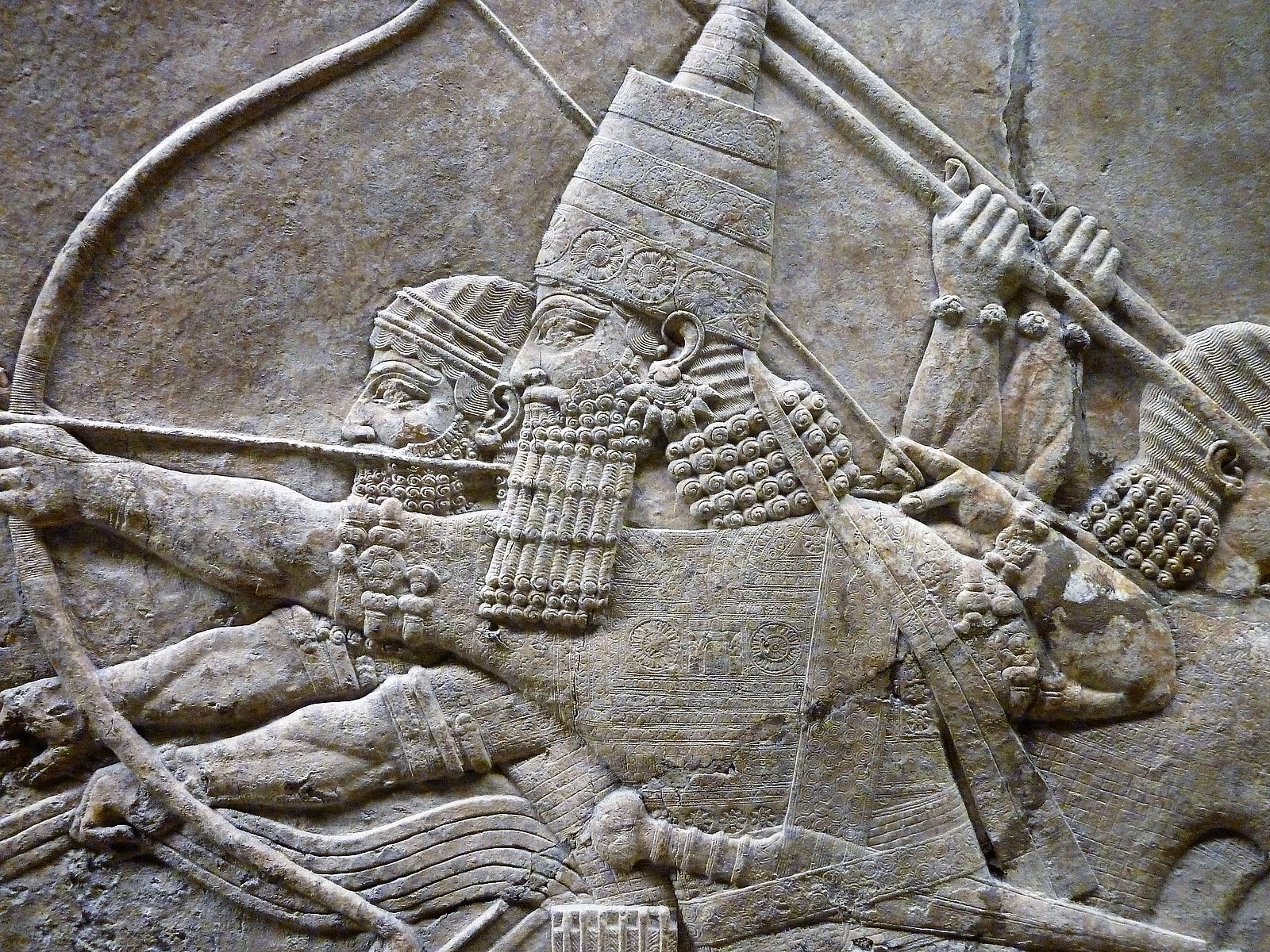 Le roi Assurbanipal à la chasse au lion Le roi Assurbanipal à la chasse au lion