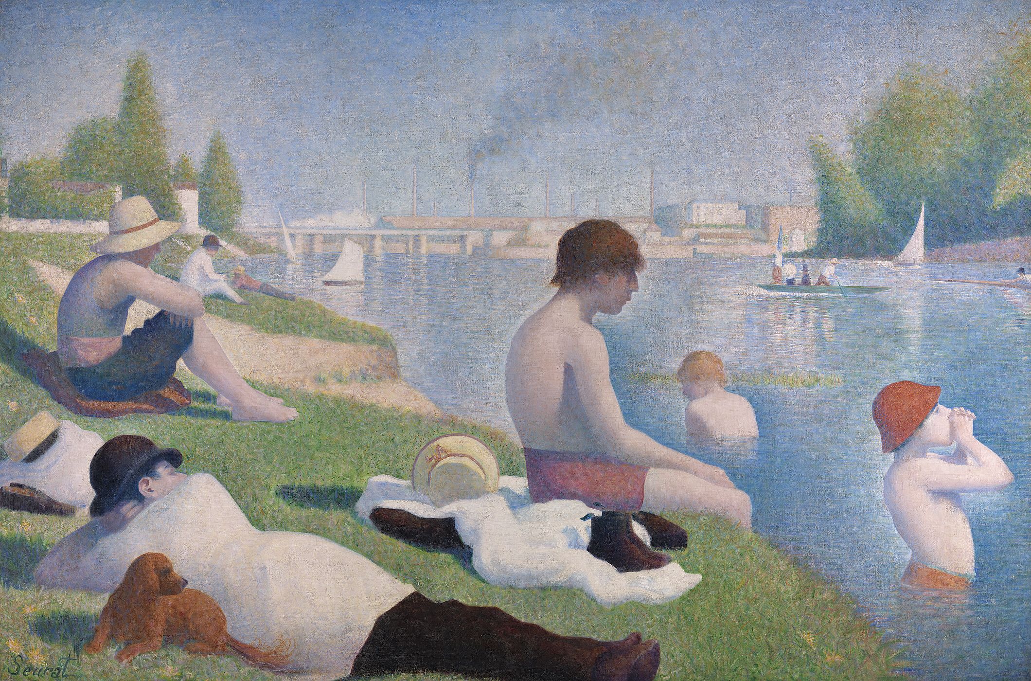 Une baignade, Asnières Une baignade, Asnières