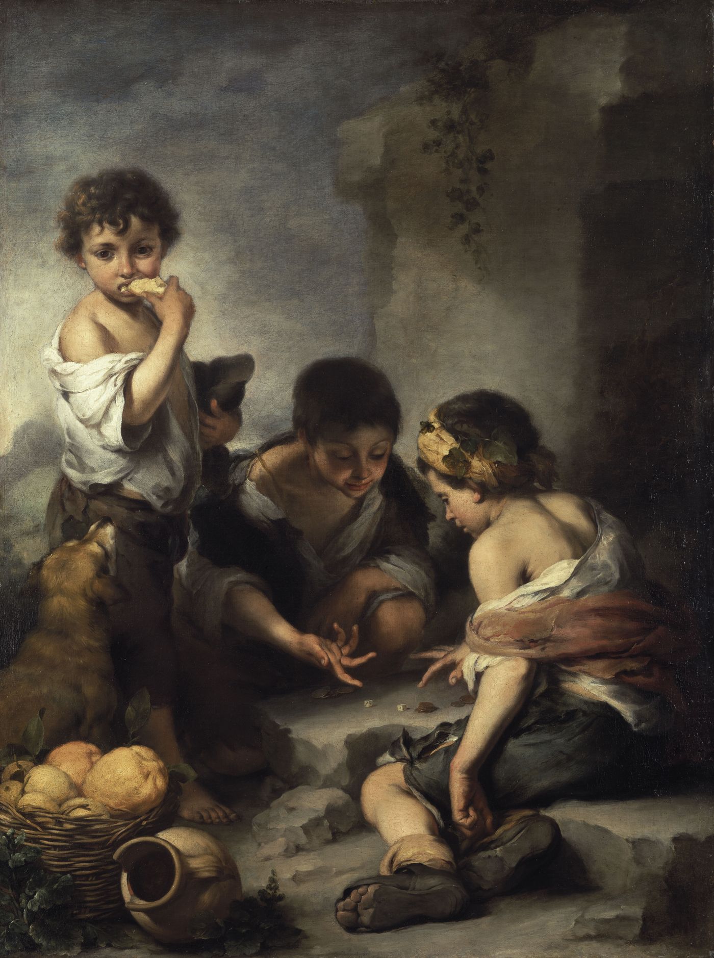 Jeunes mendiants jouant aux dés Jeunes mendiants jouant aux dés