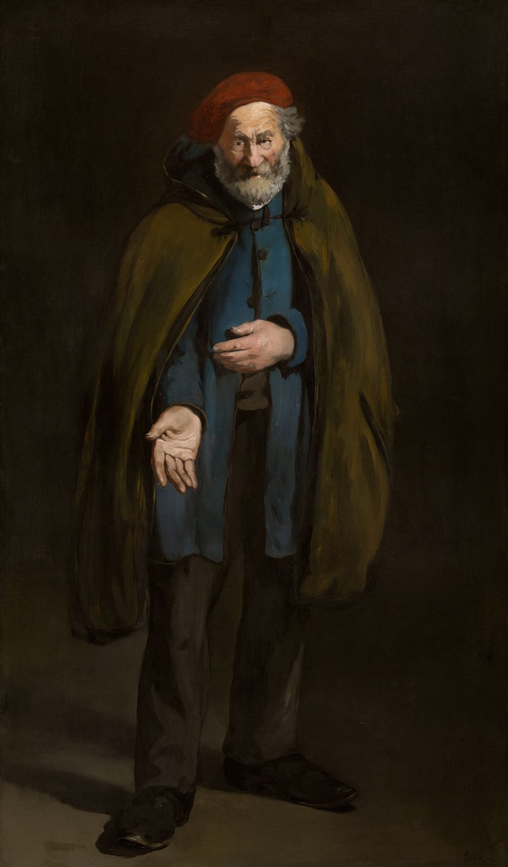 Mendiant avec un manteau Mendiant avec un manteau