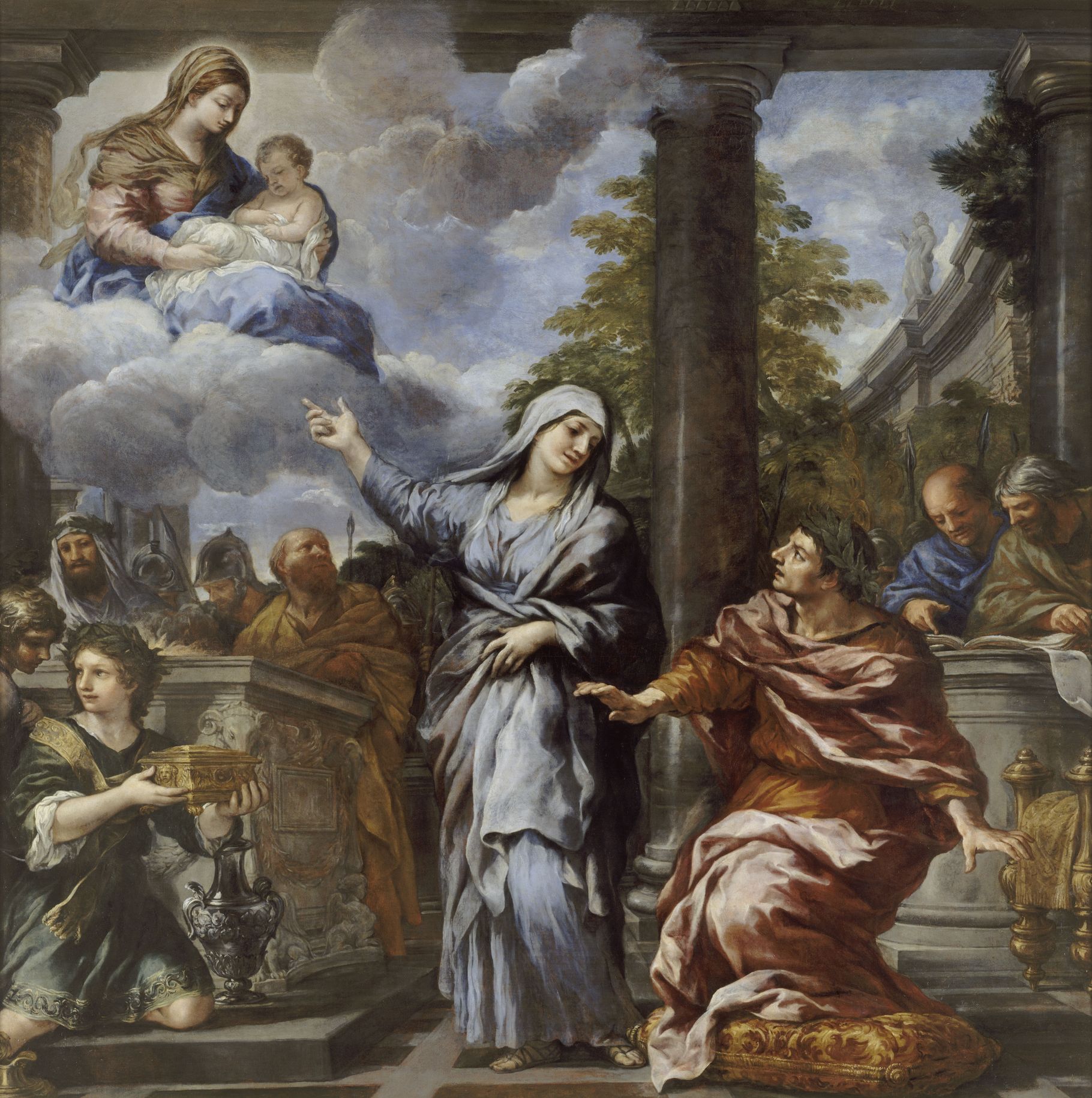 La Sibylle de Tibur annonce à Auguste la naissance du Christ La Sibylle de Tibur annonce à Auguste la naissance du Christ