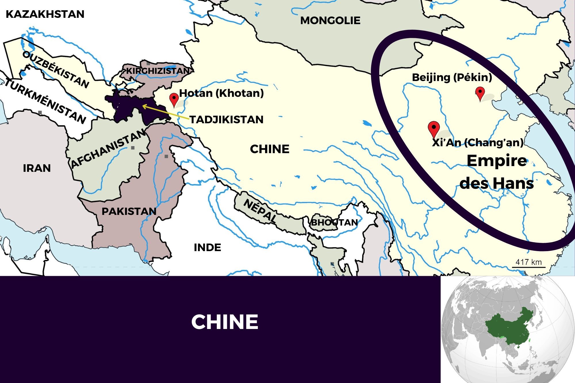 Carte de la Chine Carte de la Chine