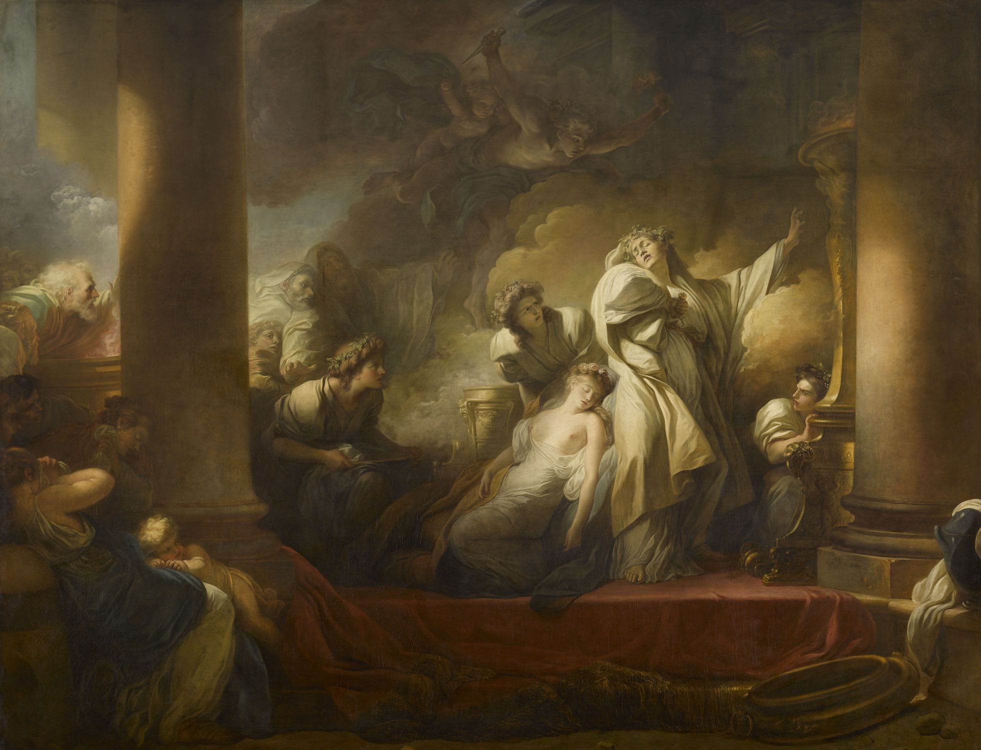 Le Grand prêtre Corésus se sacrifie pour sauver Callirhoé Le Grand prêtre Corésus se sacrifie pour sauver Callirhoé