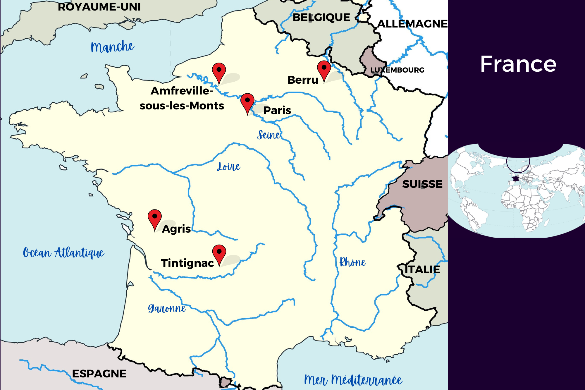 Carte de la France Carte de la France