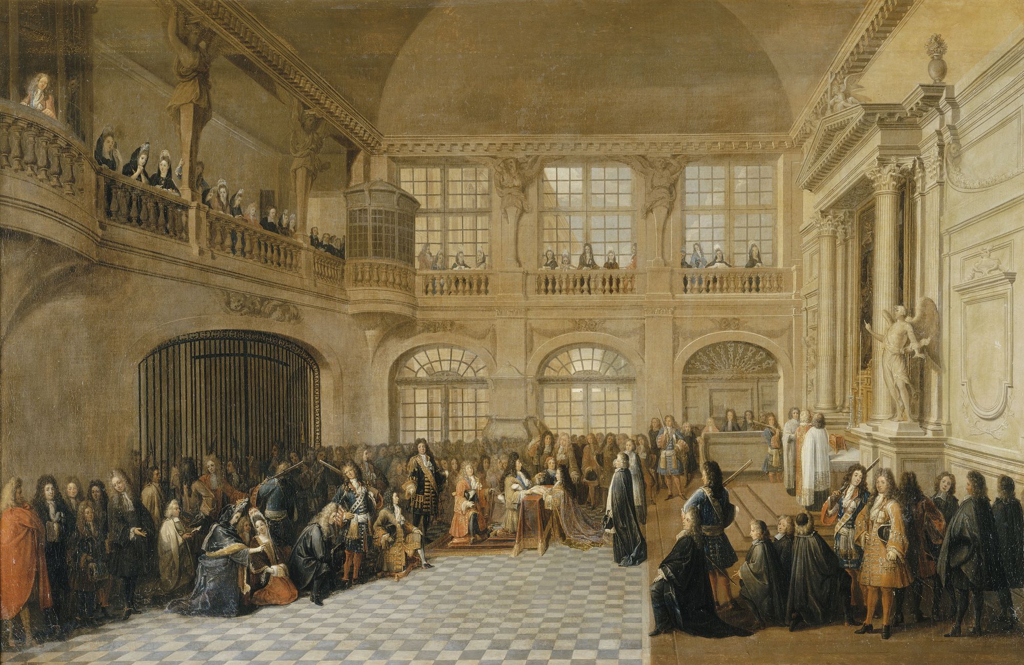 Louis XIV recevant le serment du marquis de Dangeau Louis XIV recevant le serment du marquis de Dangeau