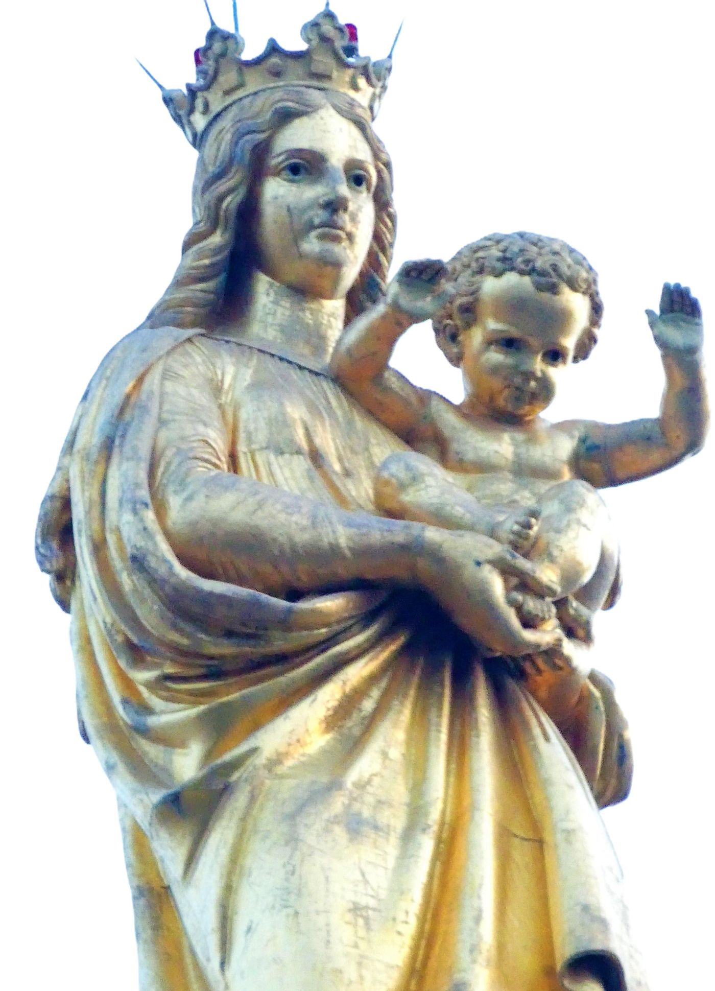 Vierge à l'Enfant du clocher de basilique Notre-Dame de la Garde Vierge à l'Enfant du clocher de basilique Notre-Dame de la Garde