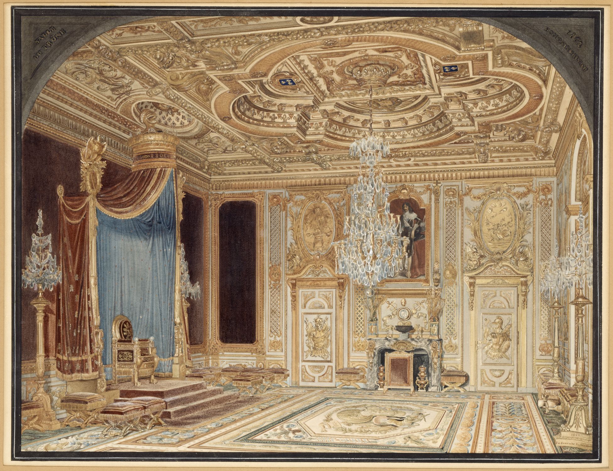 La Salle du trône au palais de Fontainebleau La Salle du trône au palais de Fontainebleau