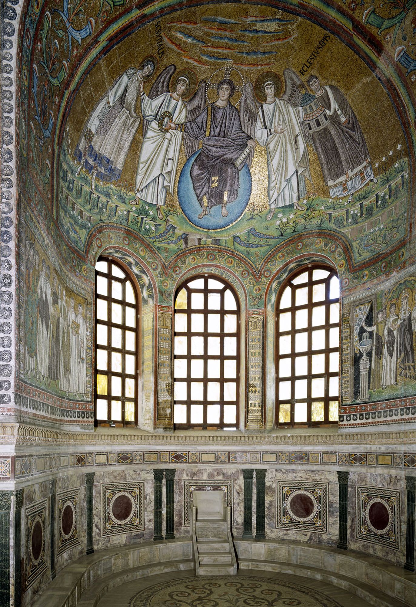 Christ en majesté, Justinien, Théodora Christ en majesté, Justinien, Théodora