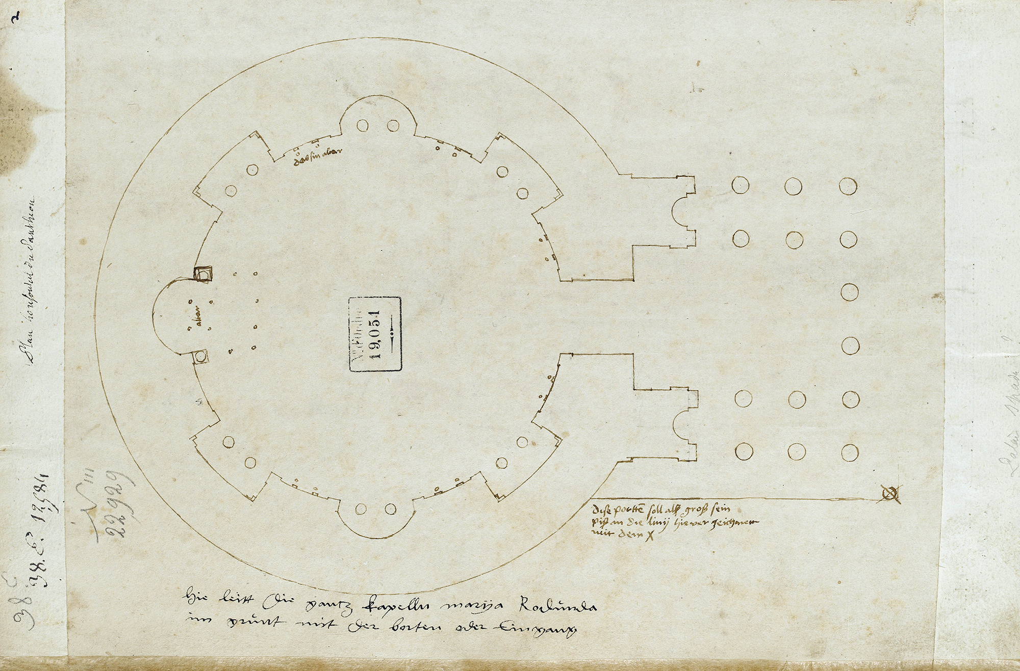 Le plan du Panthéon d’Agrippa à Rome  Le plan du Panthéon d’Agrippa à Rome