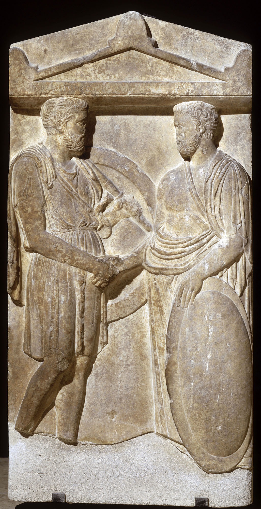Stèle funéraire d’Erasippos et Mexias Stèle funéraire d’Erasippos et Mexias