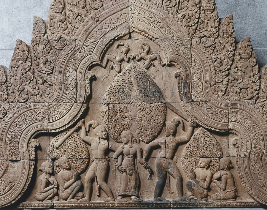 Combat de Sunda et Upasunda se disputant la nymphe céleste Tilottamâ Combat de Sunda et Upasunda se disputant la nymphe céleste Tilottamâ