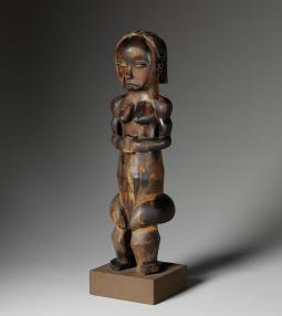 Statuette en bois africaine, femme