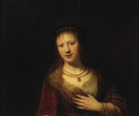 Saskia à la fleur rouge Rembrandt Harmenszoon van Rijn (1606-1669)