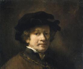 Autoportrait au béret et à la chaîne Rembrandt Harmenszoon van Rijn (1606-1669)