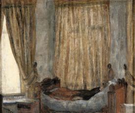 James Ensor (1860-1949), La Dame en détresse. 1882, peinture (huile sur toile), 100,4 × 79,7 cm. Paris, musée d’Orsay