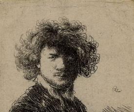 Autoportrait - Rembrandt - gravure - British Museum