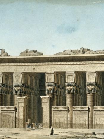 Façade (pronaos) du temple de Denderah, Cécile François-Charles (1766-1840)