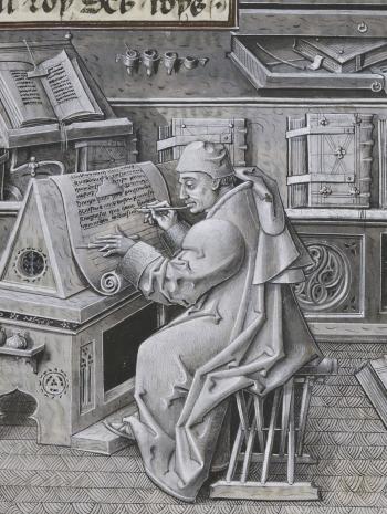 Jean Mielot dans son scriptorium